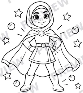 Preview of a coloring page: Hailah